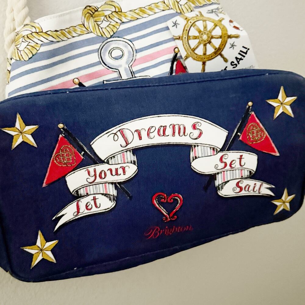 BRIGHTON | "Sail into summer" Nautical Anchor Sailing Rope Tote Beach Bag | XL - Picture 9 of 9